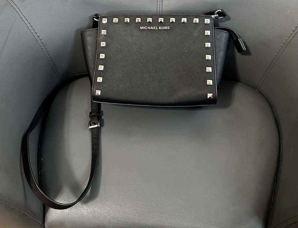 Michael Kors Black Studded Crossbody Bag